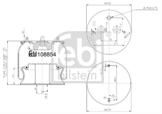 BURDUF SUSPENSIE PNEUMATICA FEBI
