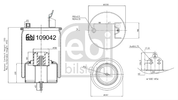 BURDUF SUSPENSIE PNEUMATICA FEBI