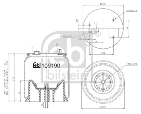 BURDUF SUSPENSIE PNEUMATICA FEBI