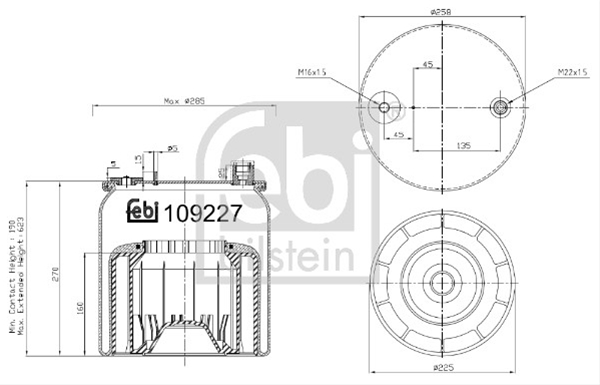 BURDUF SUSPENSIE PNEUMATICA FEBI