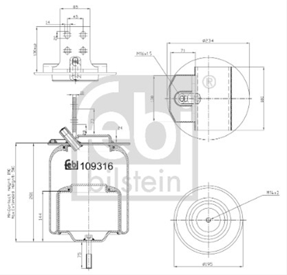 BURDUF SUSPENSIE PNEUMATICA FEBI