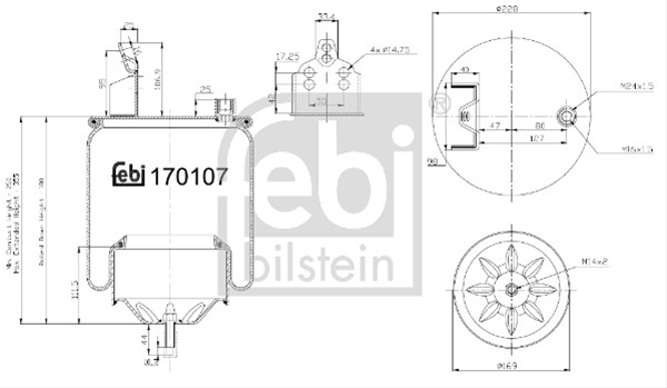 BURDUF SUSPENSIE PNEUMATICA FEBI