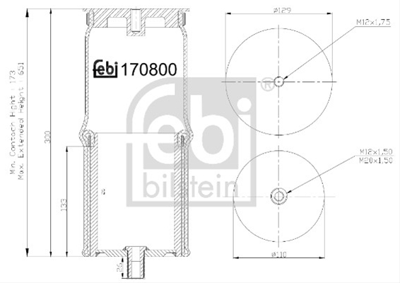 BURDUF SUSPENSIE PNEUMATICA FEBI