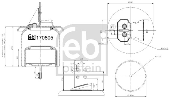 BURDUF SUSPENSIE PNEUMATICA FEBI