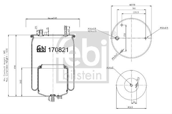 BURDUF SUSPENSIE PNEUMATICA FEBI