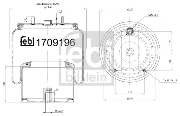 BURDUF SUSPENSIE PNEUMATICA FEBI