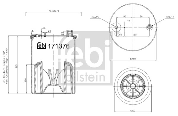 BURDUF SUSPENSIE PNEUMATICA FEBI