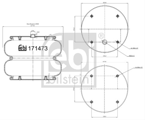 BURDUF SUSPENSIE PNEUMATICA FEBI