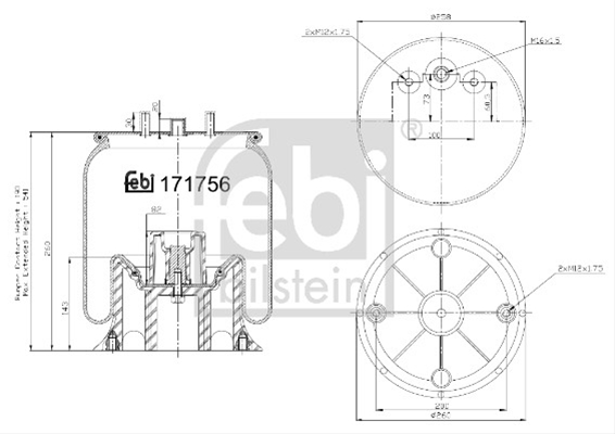 BURDUF SUSPENSIE PNEUMATICA FEBI