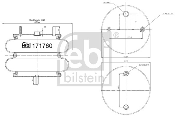 BURDUF SUSPENSIE PNEUMATICA FEBI