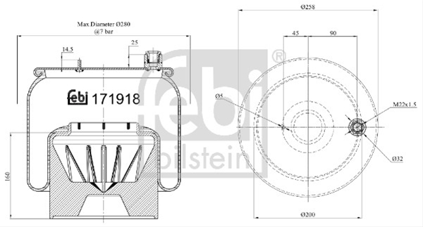 BURDUF SUSPENSIE PNEUMATICA FEBI