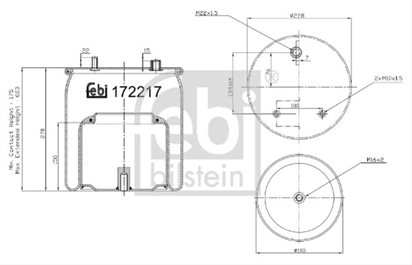 BURDUF SUSPENSIE PNEUMATICA FEBI
