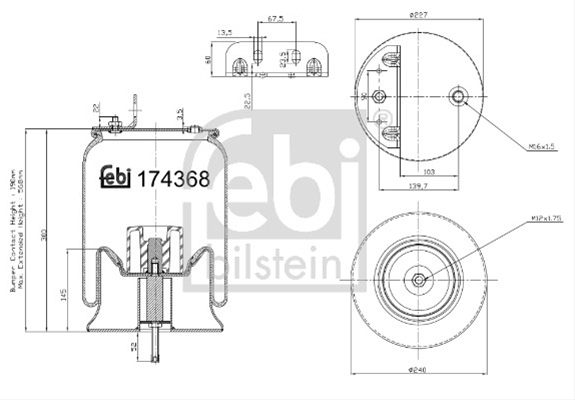 BURDUF SUSPENSIE PNEUMATICA FEBI