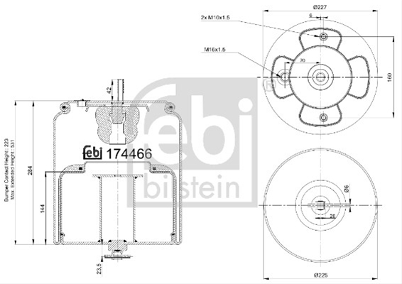 BURDUF SUSPENSIE PNEUMATICA FEBI