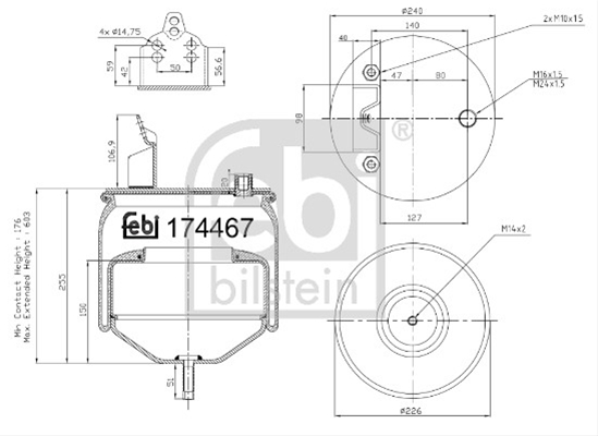 BURDUF SUSPENSIE PNEUMATICA FEBI