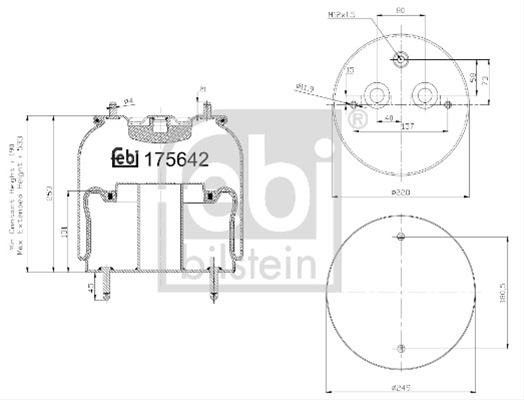 BURDUF SUSPENSIE PNEUMATICA FEBI