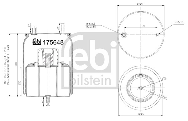 BURDUF SUSPENSIE PNEUMATICA FEBI