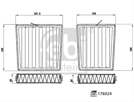 SET FILTRU AER HABITACLU FEBI