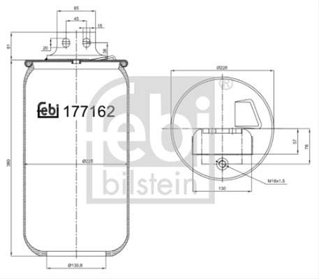 BURDUF SUSPENSIE PNEUMATICA FEBI