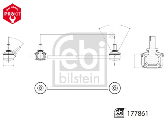 BRAT/BIELETA SUSPENSIE STABILIZATOR FEBI