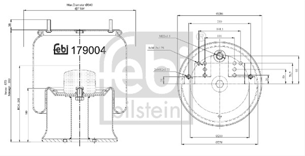BURDUF SUSPENSIE PNEUMATICA FEBI