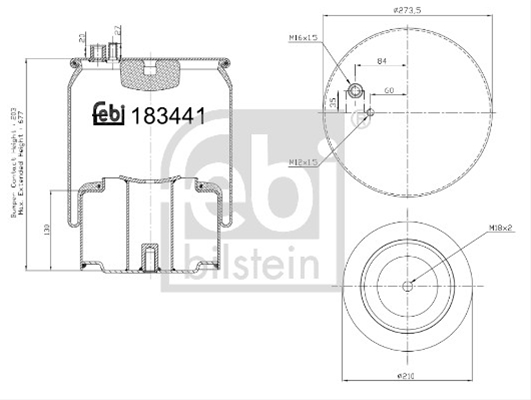 BURDUF SUSPENSIE PNEUMATICA FEBI