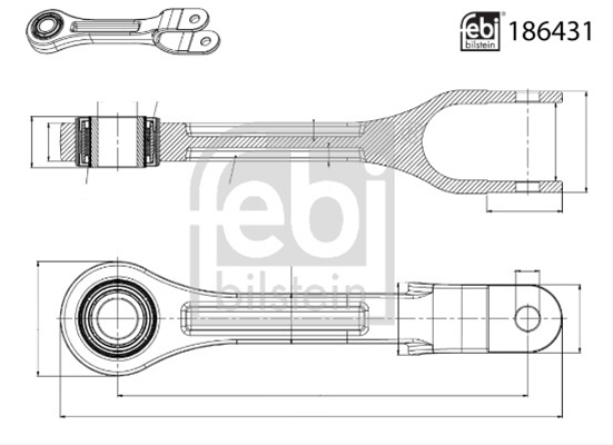 BRAT/BIELETA SUSPENSIE STABILIZATOR FEBI TRUCK