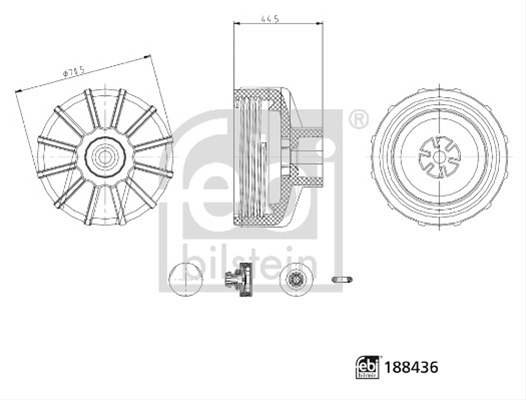 CAPAC CARCASA FILTRU UREE FEBI TRUCK