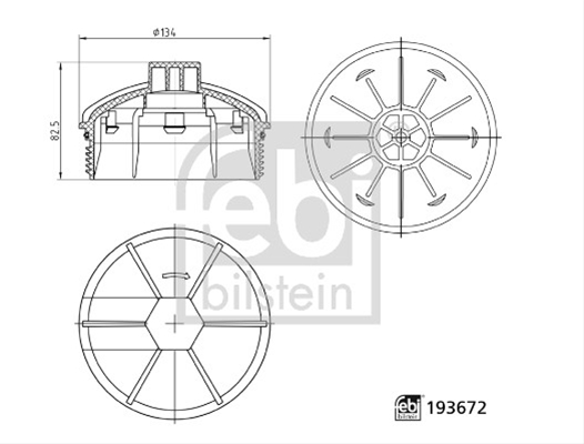 Imagine pentru produsul „CAPAC CARCASA FILTRU ULEI FEBI"