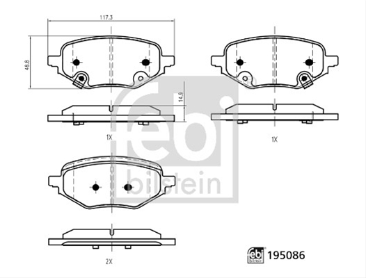 Imagine pentru produsul „SET PLACUTE FRANA FRANA DISC FEBI CSNBB"