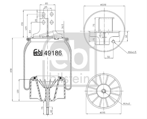 BURDUF SUSPENSIE PNEUMATICA FEBI