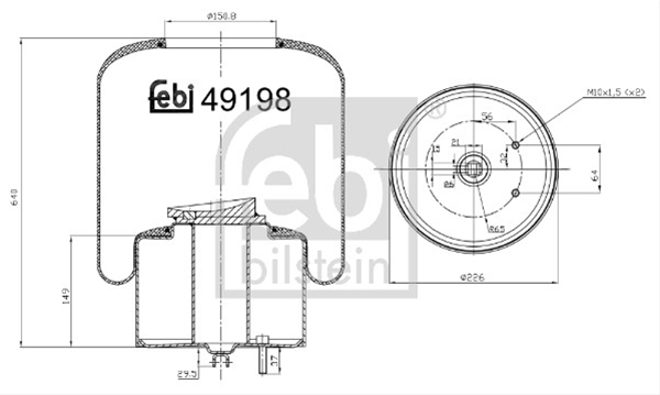 BURDUF SUSPENSIE PNEUMATICA FEBI