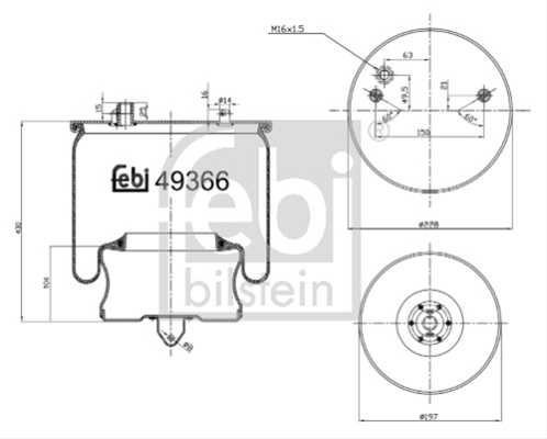 BURDUF SUSPENSIE PNEUMATICA FEBI