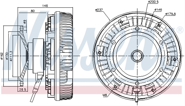 CUPLA, VENTILATOR RADIATOR