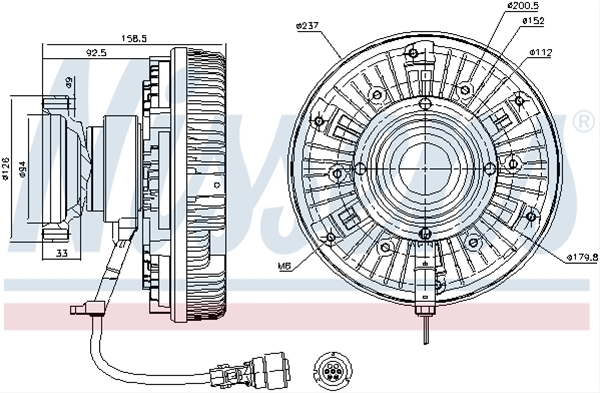 CUPLA, VENTILATOR RADIATOR