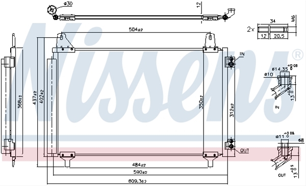 Imagine pentru produsul „CONDENSATOR A/C CSNBB"