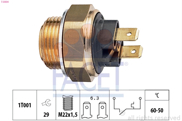 Imagine pentru produsul „COMUTATOR TEMPERATURA, VENTILATOR RADIATOR"