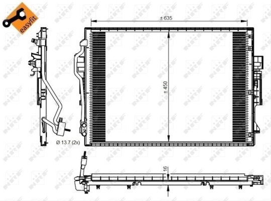 Imagine pentru produsul „CONDENSATOR A/C"