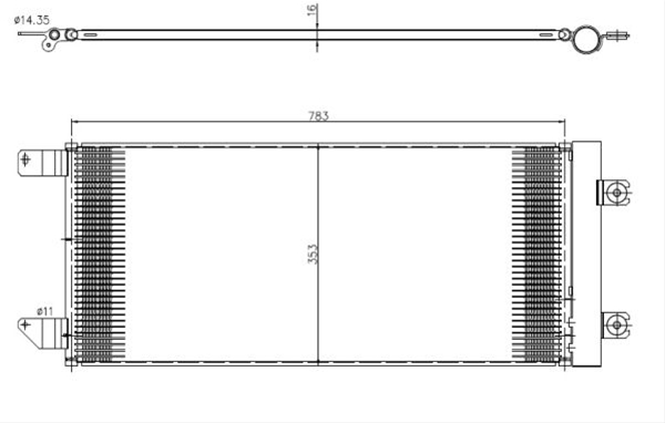 CONDENSATOR A/C SE25