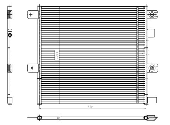 CONDENSATOR A/C SE24