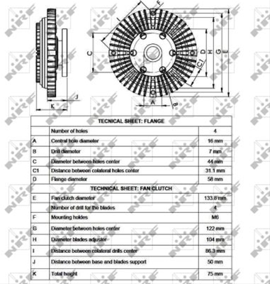 CUPLA, VENTILATOR RADIATOR