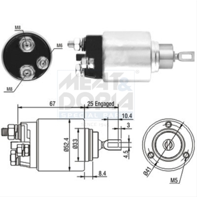 Imagine pentru produsul „SOLENOID, ELECTROMOTOR"