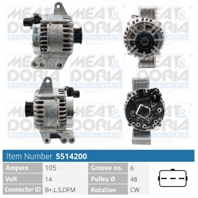 ALTERNATOR NEW MEAT&DORIA