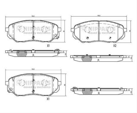 Imagine pentru produsul „SET PLACUTE FRANA - NIPPARTS - SFNBB"