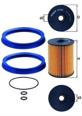 Imagine pentru produsul „FILTRU COMBUSTIBIL - MAHLE"