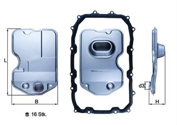 Imagine pentru produsul „SET FILTRU ULEI HIDRAULIC - MAHLE"