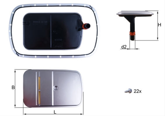 Imagine pentru produsul „SET FILTRU ULEI HIDRAULIC - MAHLE"