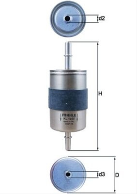 Imagine pentru produsul „FILTRU COMBUSTIBIL - MAHLE"