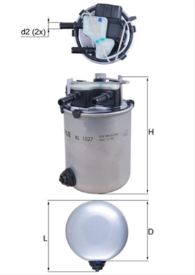Imagine pentru produsul „FILTRU COMBUSTIBIL - MAHLE"