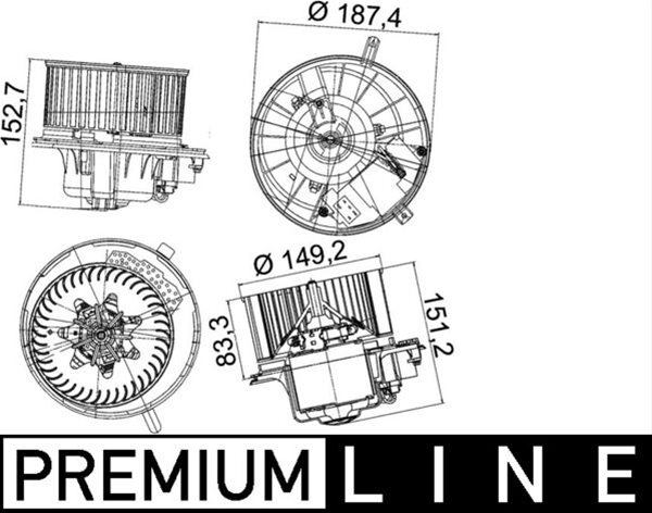 Imagine pentru produsul „VENTILATOR AEROTERMA MAHLE BEHR"